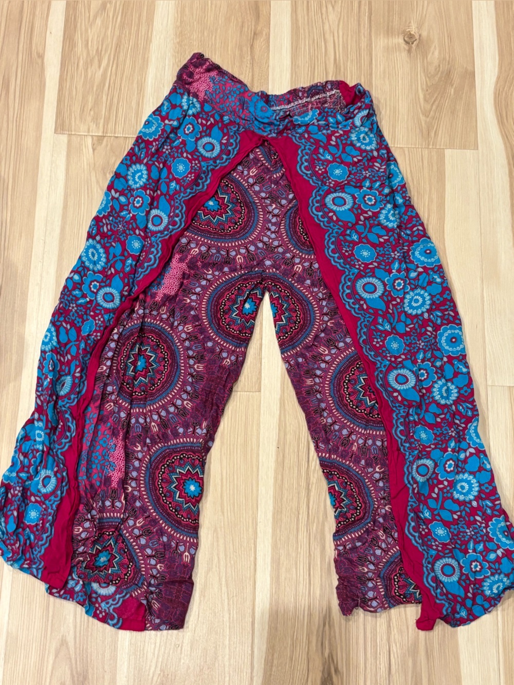 Boho Thai Harem Pants with Elastic Waist Size S-L (free size)